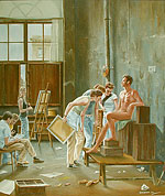 Malschüler im Atelier von David (nach Cochereau) 