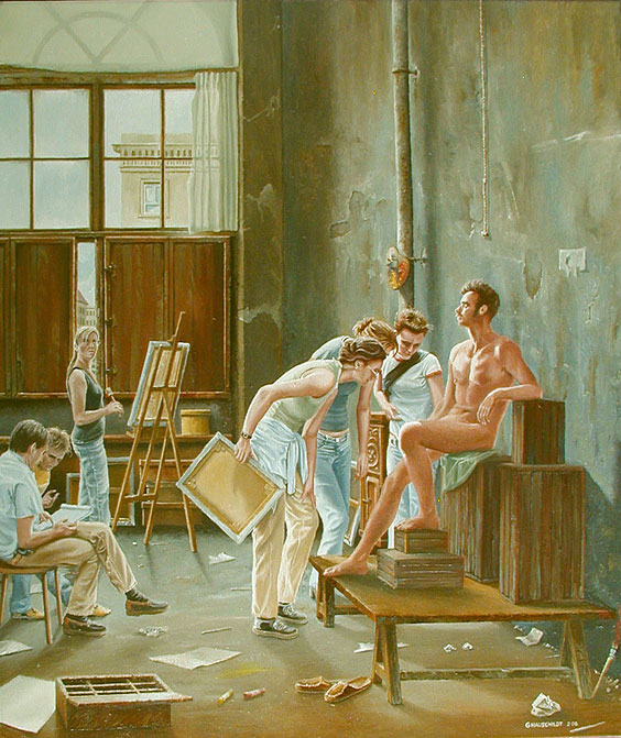 Malschüler im Atelier von David (nach Cochereau)